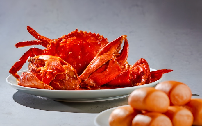 Chilli crab dish at House of Seafood, Clarke Quay, Singapore.