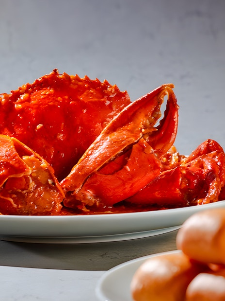 Chilli crab dish at House of Seafood, Clarke Quay, Singapore.