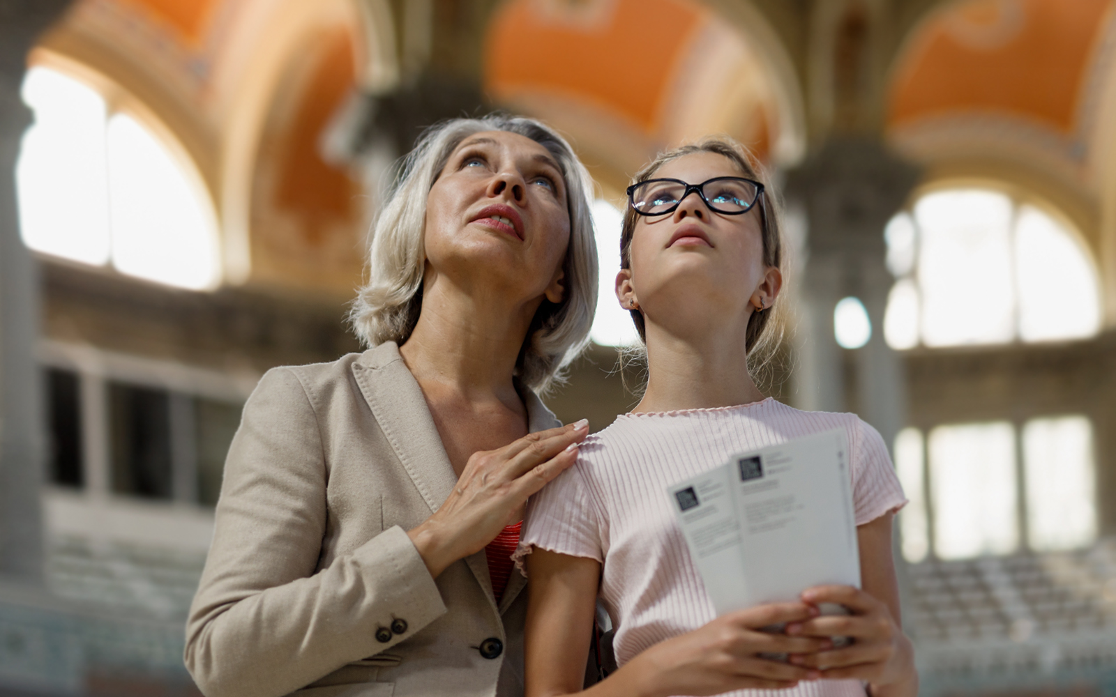 Visitors admiring architecture during Private Medici Chapels and San Lorenzo Square tour.