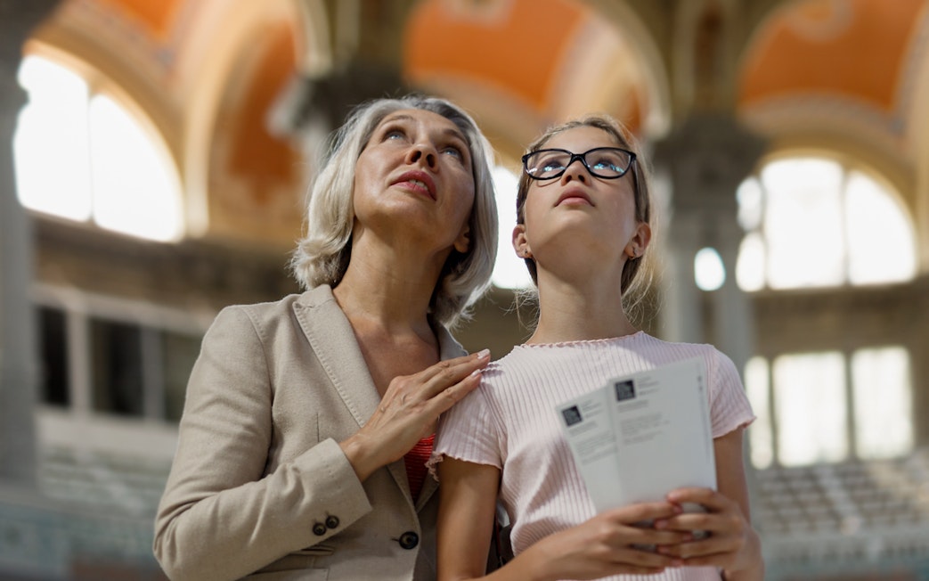 Visitors admiring architecture during Private Medici Chapels and San Lorenzo Square tour.