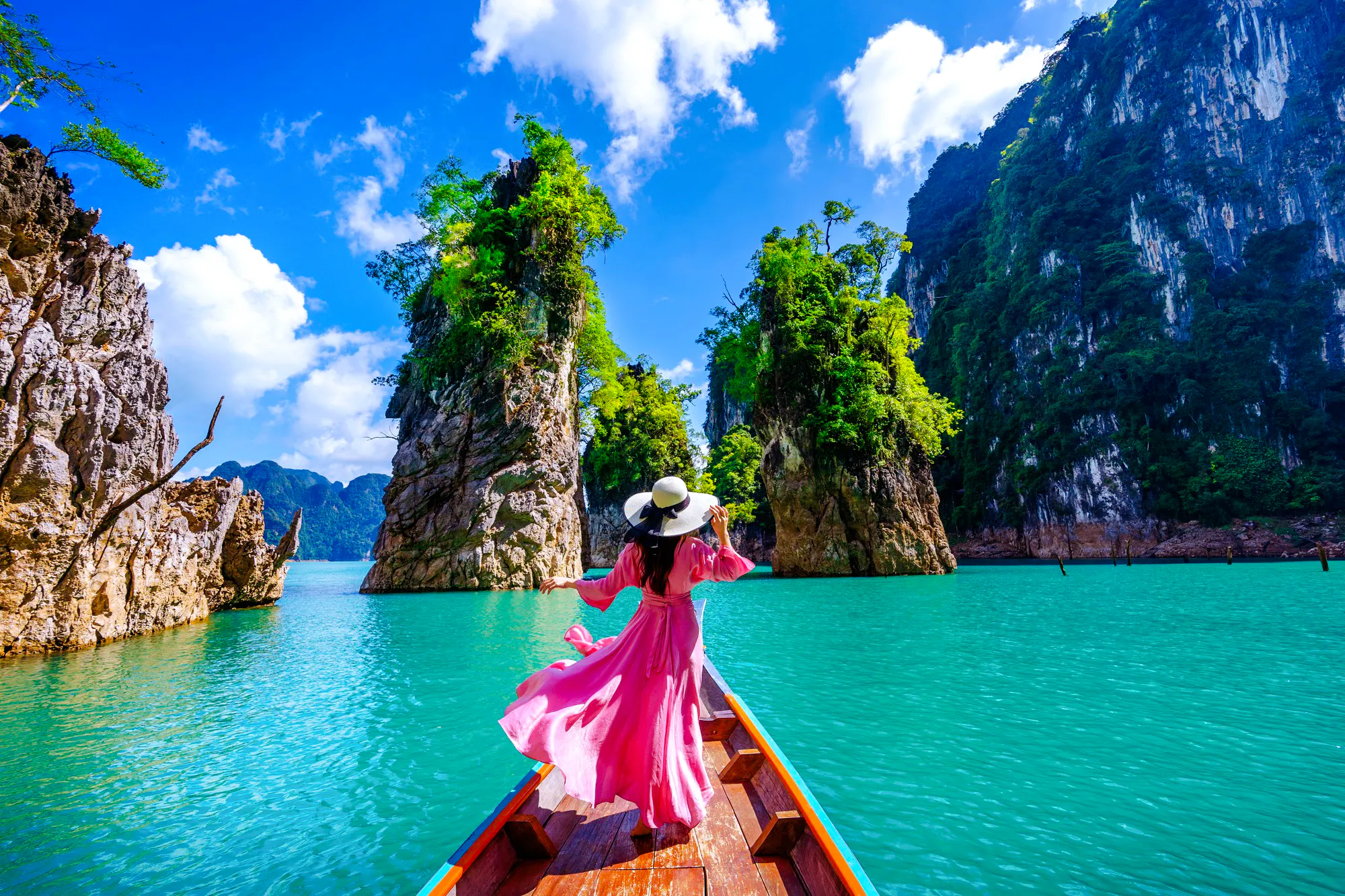 From Phuket/Krabi/Khao Lak: Private Khao Sok Day Trip with Cheow Lan Lake Longtail Boat Tour
