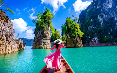From Phuket/Krabi/Khao Lak: Private Khao Sok Day Trip with Cheow Lan Lake Longtail Boat Tour