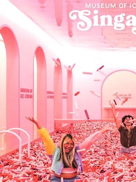Visitors enjoying sprinkle pool at Museum of Ice Cream Singapore.