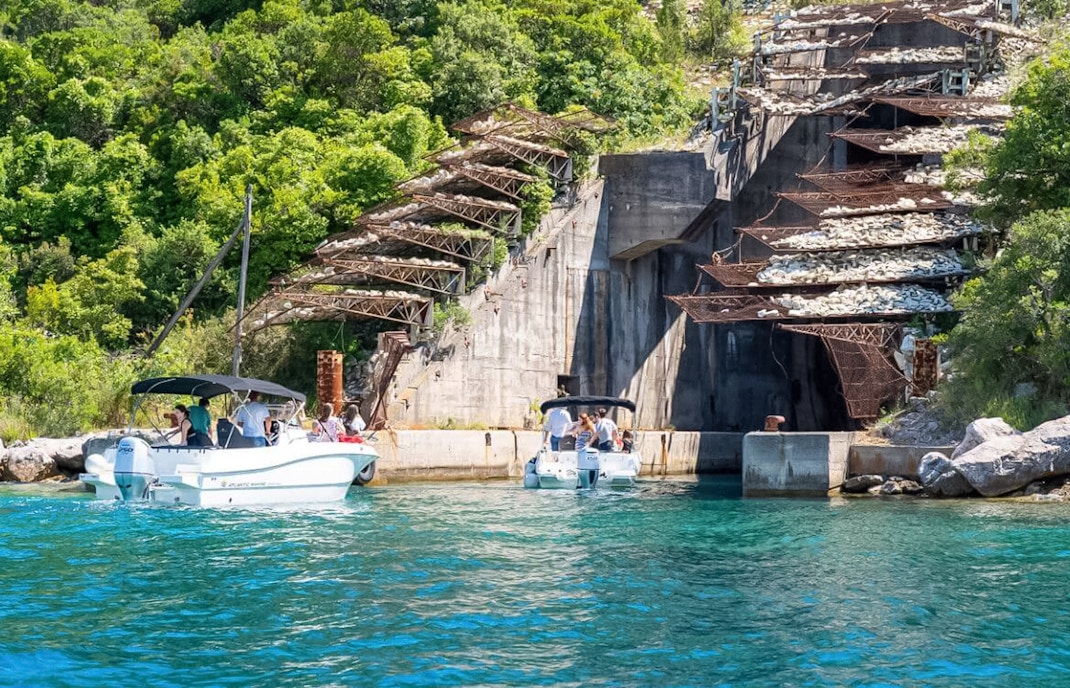 Submarine canal view on Private Blue Cave & Bay of Kotor Speedboat Tour, Montenegro.
