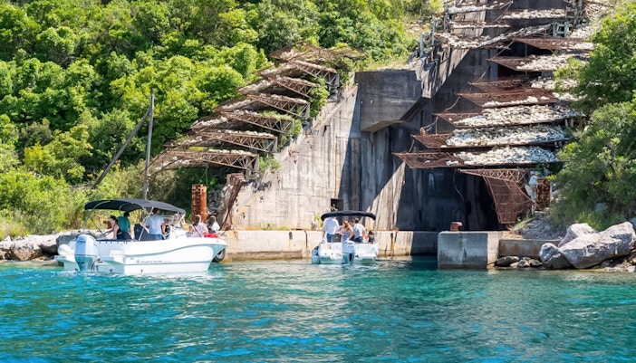 Submarine canal view on Private Blue Cave & Bay of Kotor Speedboat Tour, Montenegro.