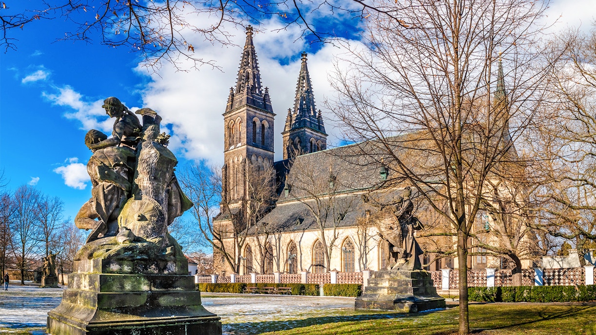 eine alte Skizze von Vyšehrad