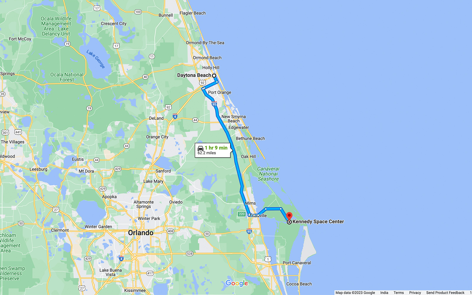 Orlando to Kennedy Space Center