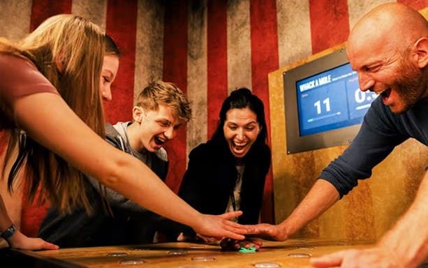 Group enjoying interactive game at Prison Island Perth.