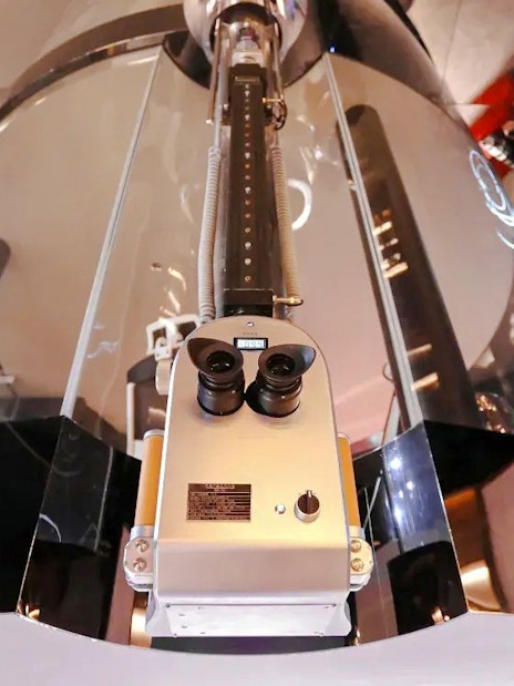 Observation telescope at Oriental Pearl Tower observation deck, Shanghai.