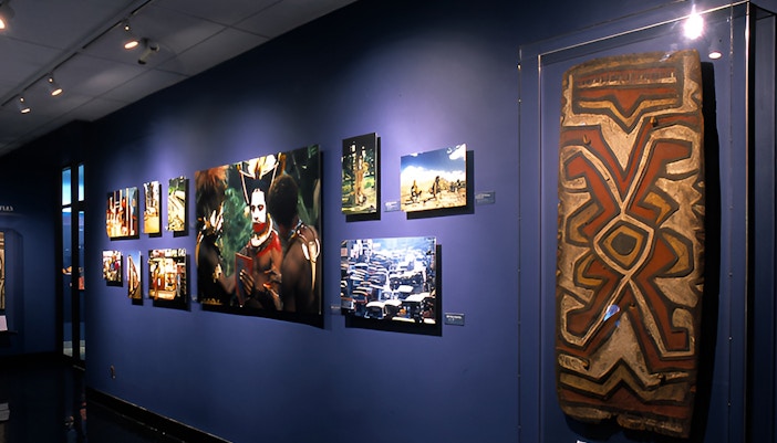 Margaret Mead Hall of Pacific Peoples exhibit at American Museum of Natural History, New York.
