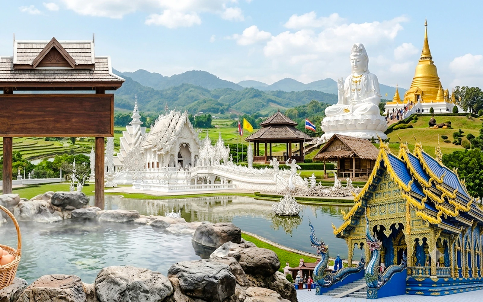 From Chiang Mai: Chiang Rai White, Blue and Red Temples & Long Neck Village Small-Group Tour Image 10