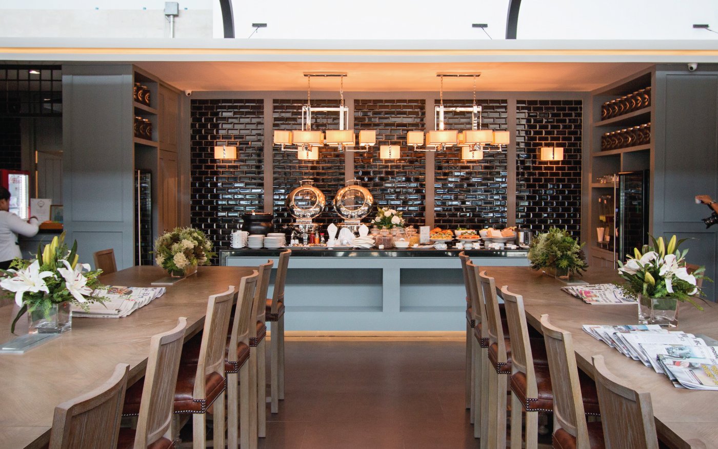 Coral Executive Lounge buffet area at Phuket International Airport T2.