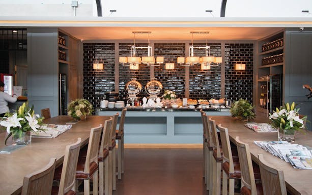 Coral Executive Lounge buffet area at Phuket International Airport T2.