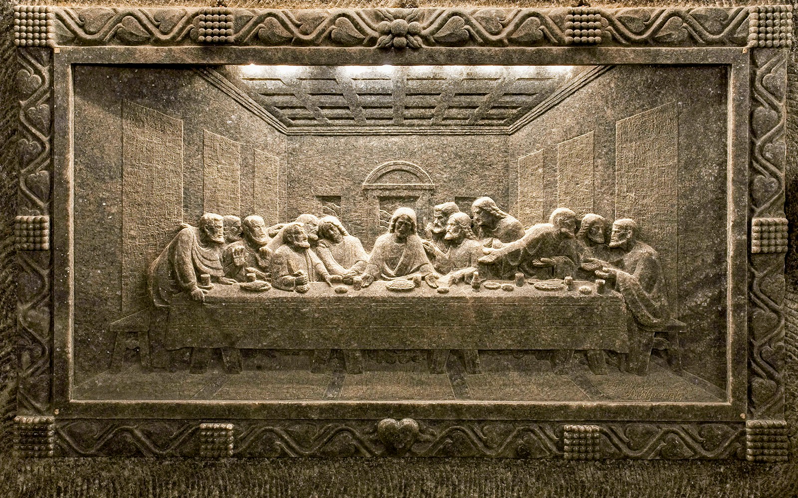 Last Supper bas-relief
