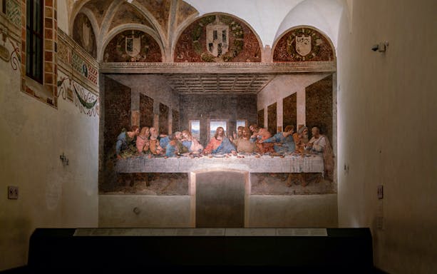 Da Vinci's Last Supper fresco in Milan's Santa Maria delle Grazie.