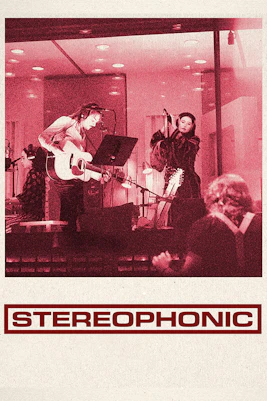 Stereophonic concert stage with vibrant lights in London.