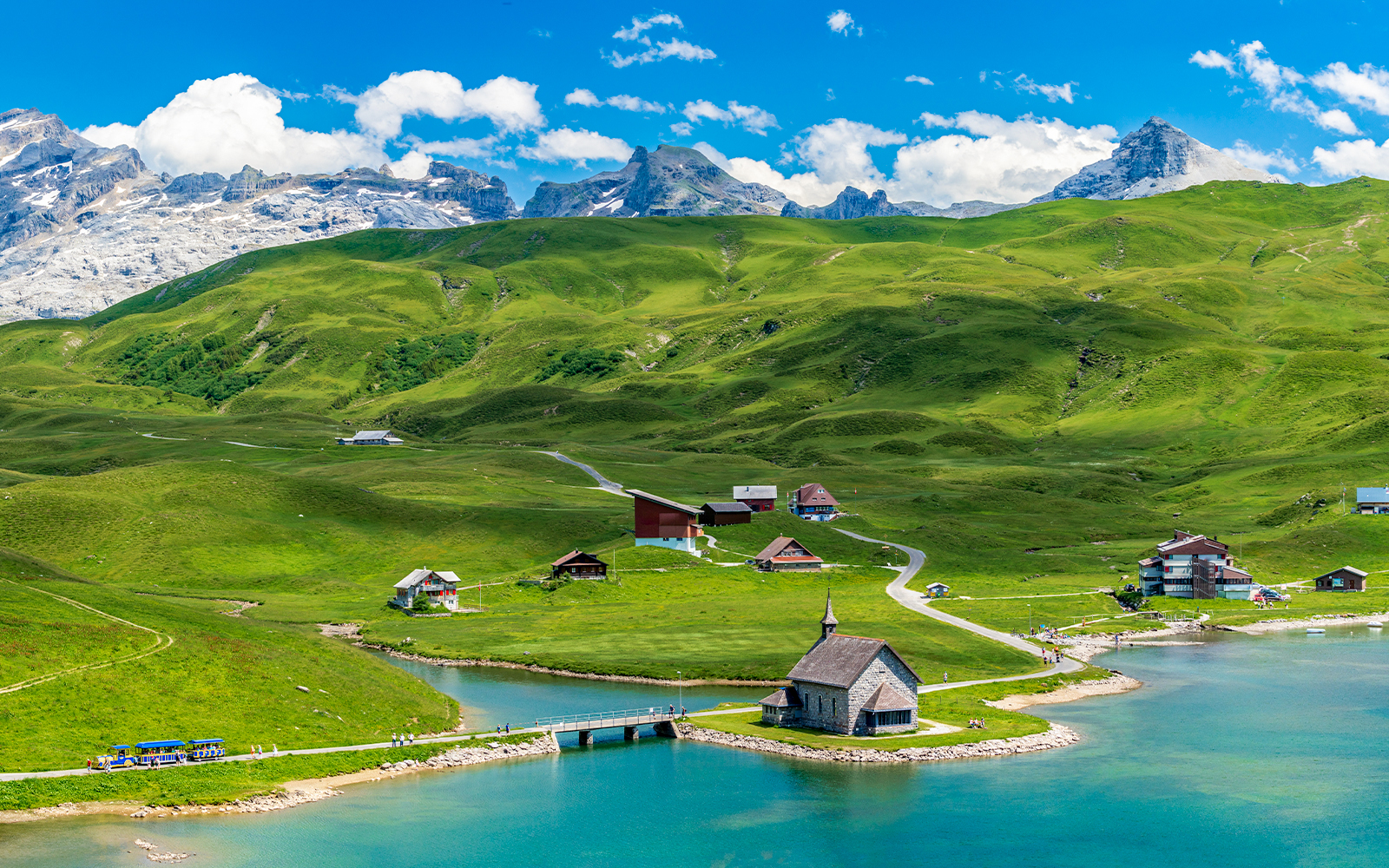 Alpine valley views at Mount Titlis