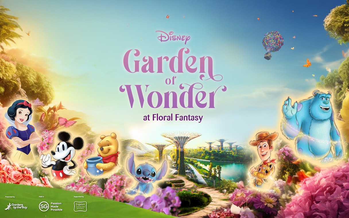 Disney characters at Garden of Wonder, Gardens by the Bay, Singapore.
