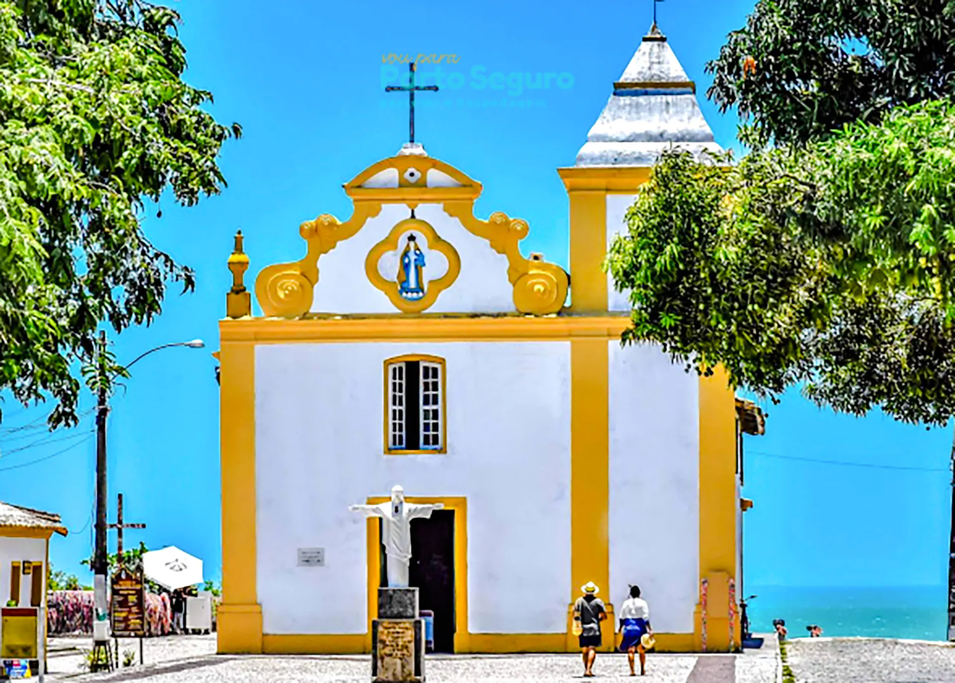 Church of Nossa Senhora d'Ajuda in Arraial d'Ajuda, Porto Seguro, Brazil.