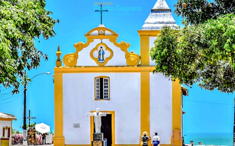Church of Nossa Senhora d'Ajuda in Arraial d'Ajuda, Porto Seguro, Brazil.