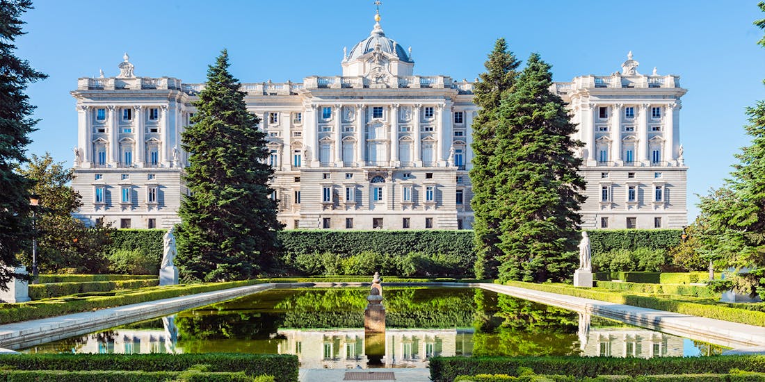 Gardens near the Royal Palace of Madrid