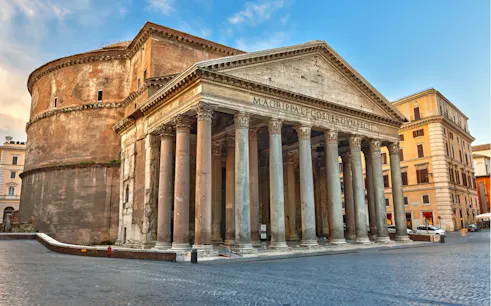 Pantheon in Rome, iconic ancient temple featured in famous movies.