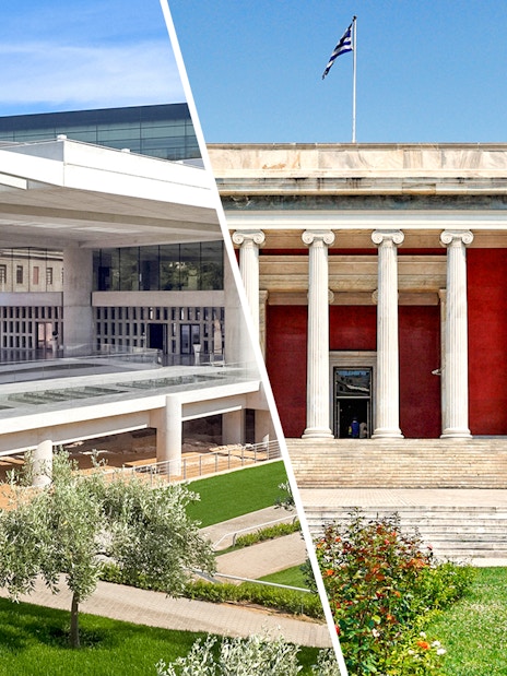 Acropolis Museum and National Archaeological Museum in Athens, Greece.