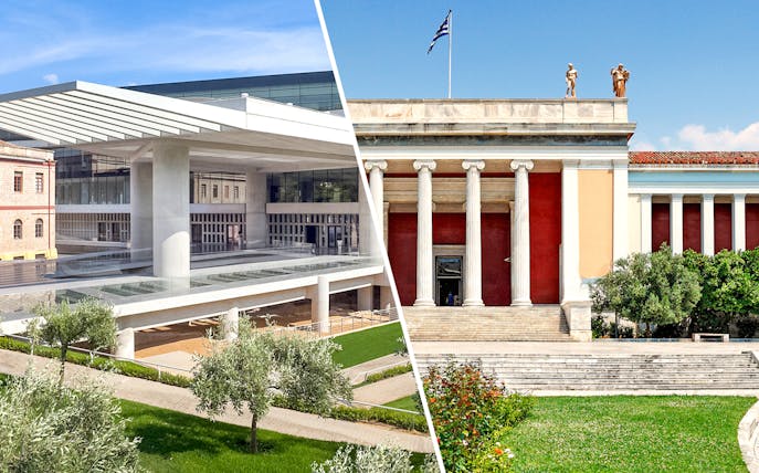 Acropolis Museum and National Archaeological Museum in Athens, Greece.