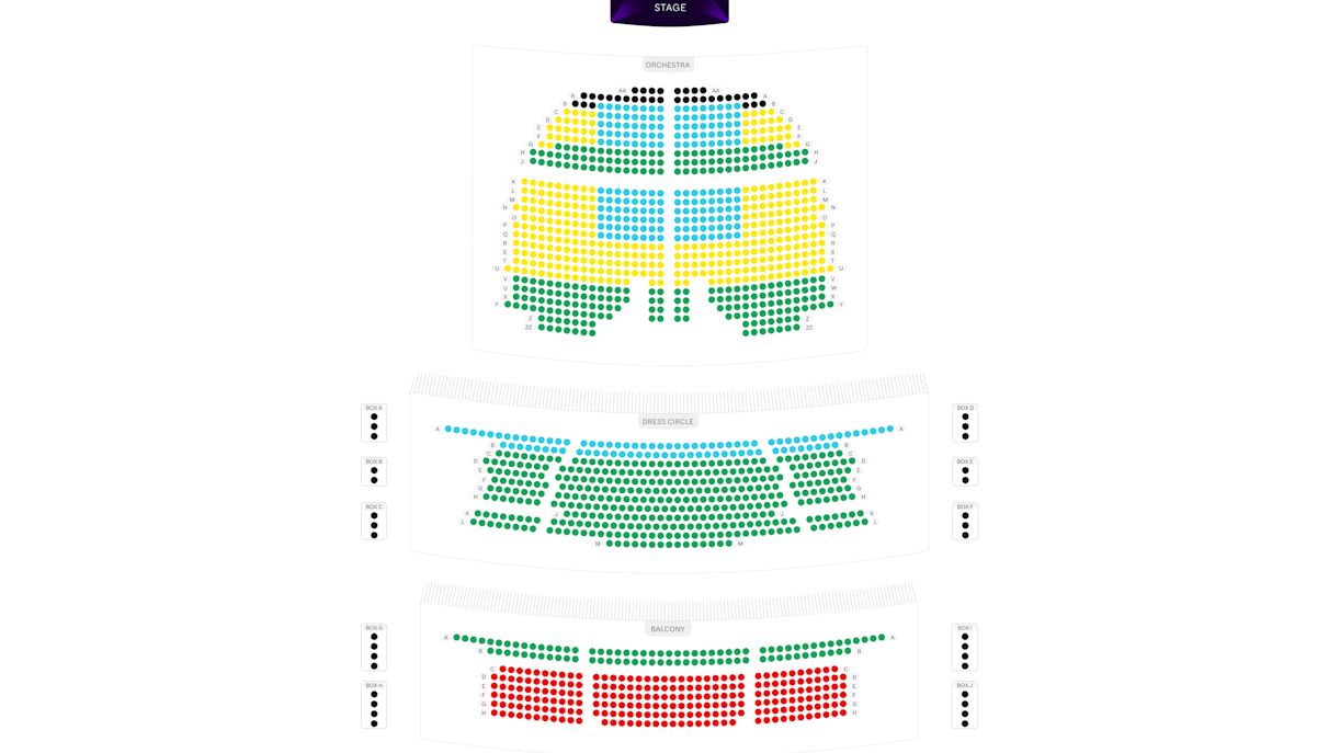 Nyc Theater Seating Charts Seating Chart | Gershwin Theatre | New York