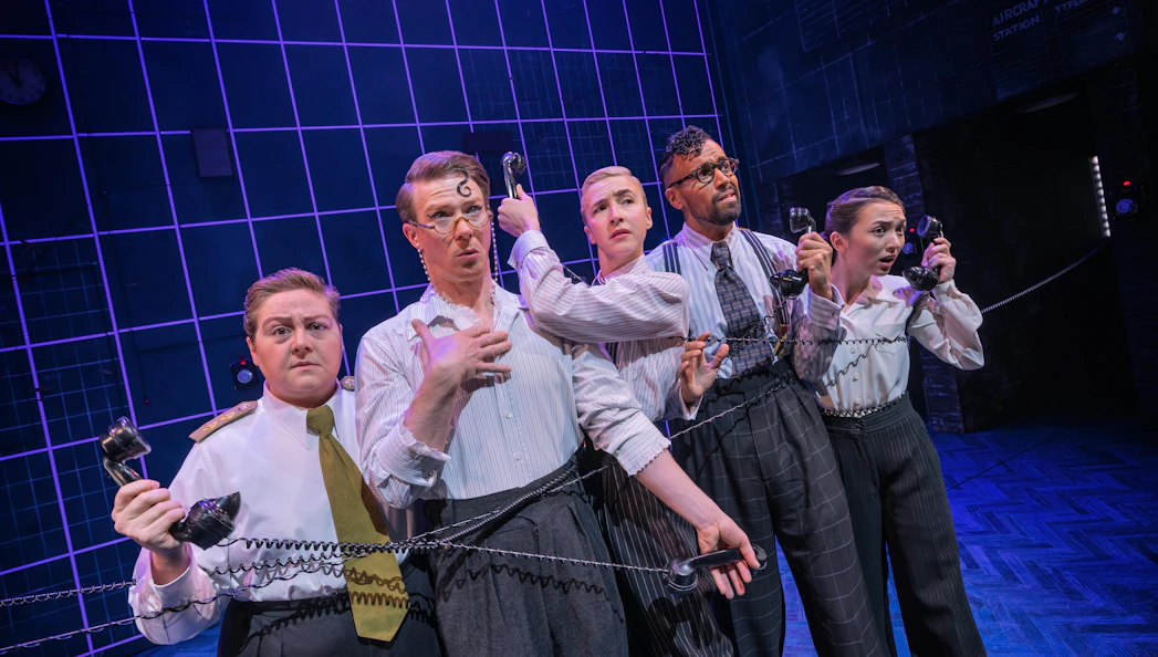 Actors on stage during Operation Mincemeat performance, Broadway.