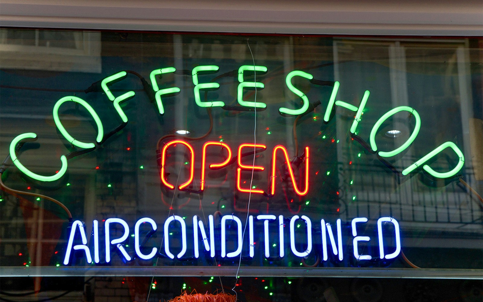 Coffee shop sign in Amsterdam