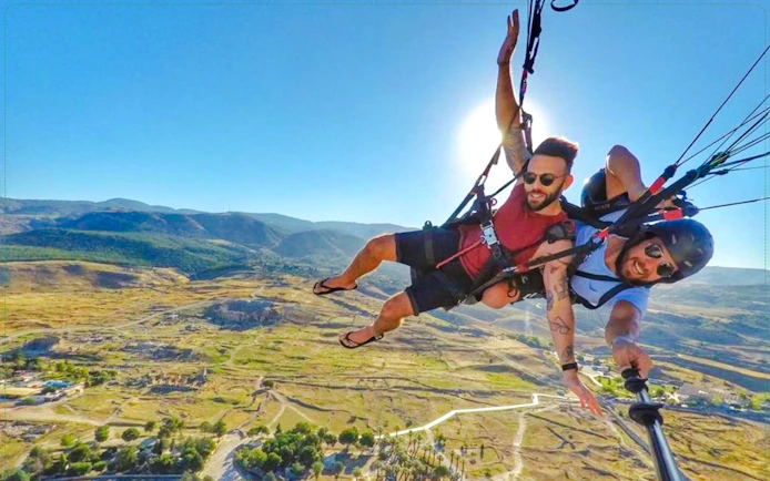 Pamukkale: Tandem Paragliding Over Hierapolis and Pamukkale Travertines