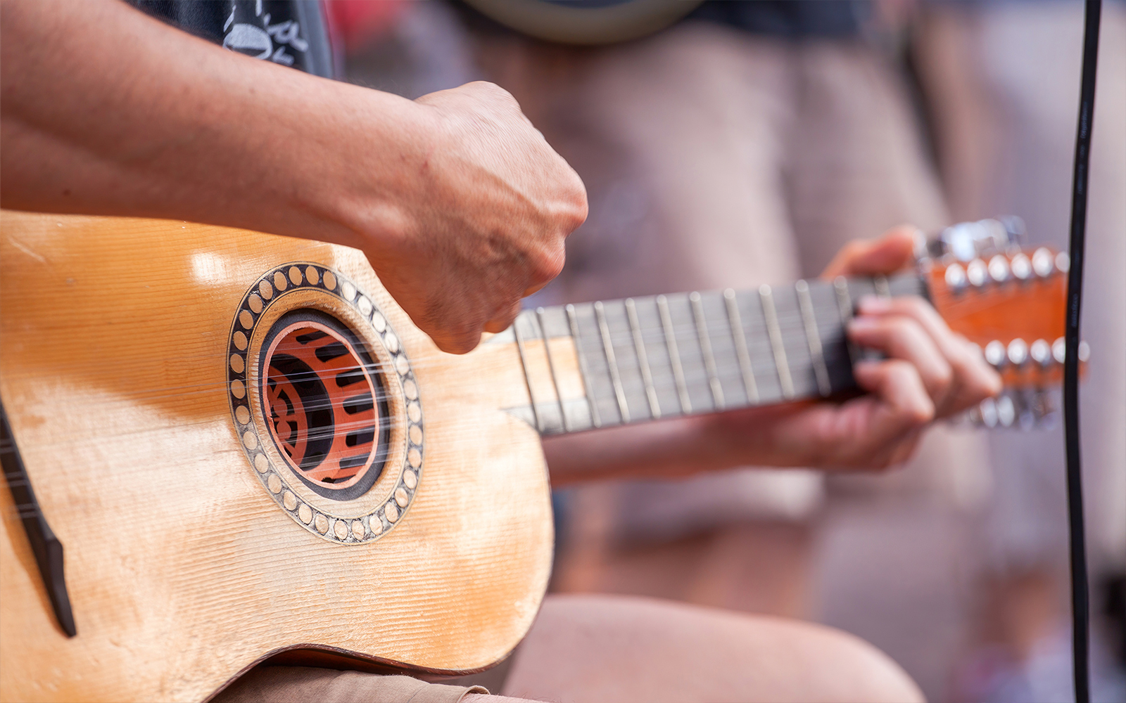 Guitarist performing live
