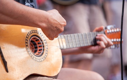 Guitarist performing live