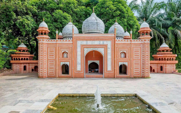 Miniature Taj Mahal replica at Window of the World theme park, Shenzhen, China.
