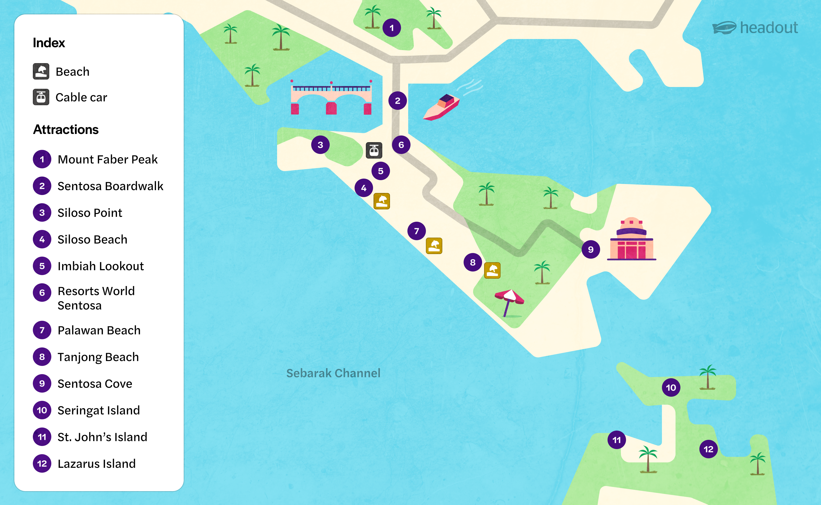 sentosa island map