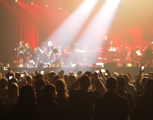 Audience watching an opera concert