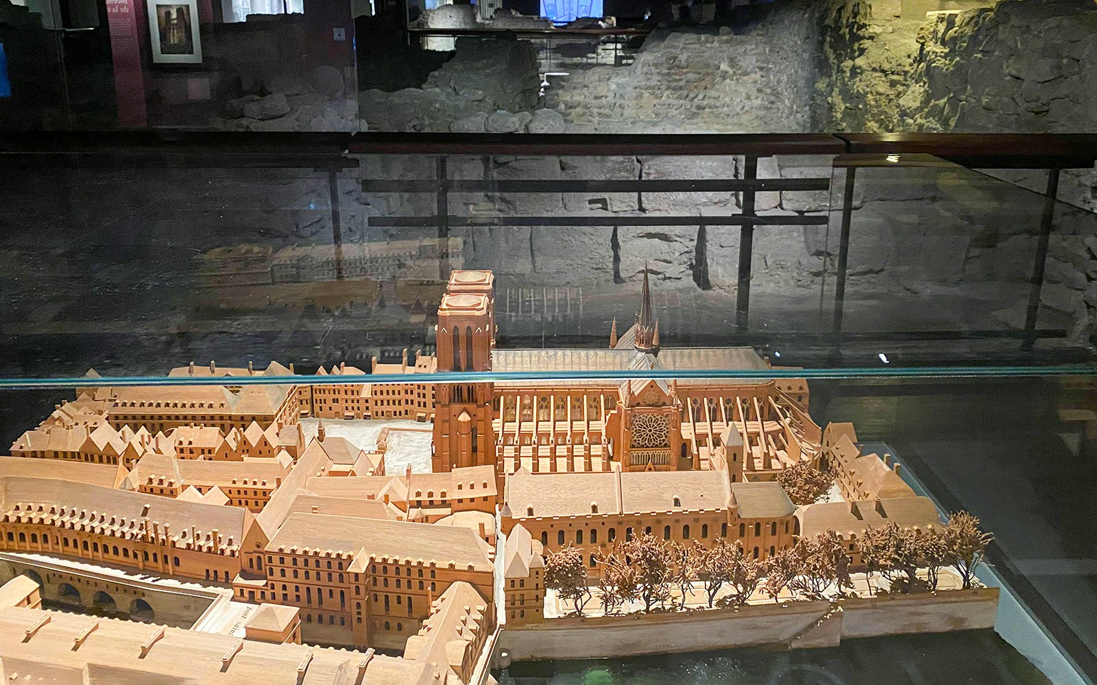 Notre Dame Cathedral crypt, Paris, France.