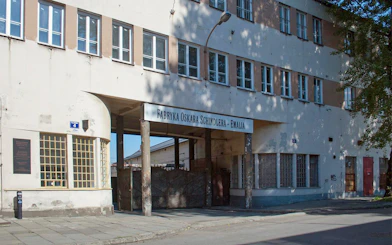 Oskar Schindler's Enamel Factory entrance in Krakow, Poland.