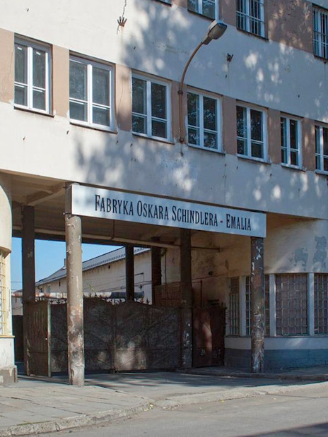 Oskar Schindler's Enamel Factory entrance in Krakow, Poland.