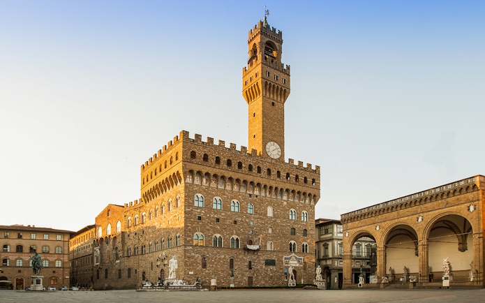 Palazzo Vecchio in Florence during the Best of Florence walking tour.