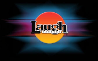 Laugh Factory logo with colorful background, Las Vegas comedy club.