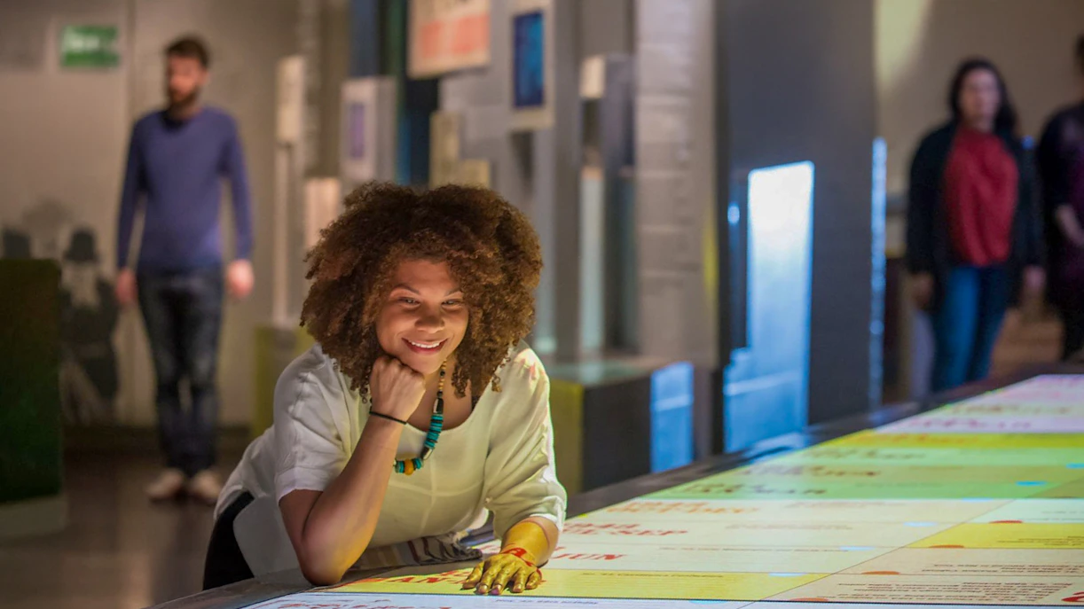 Guests exploring interactive displays inside the Churchill War Rooms.