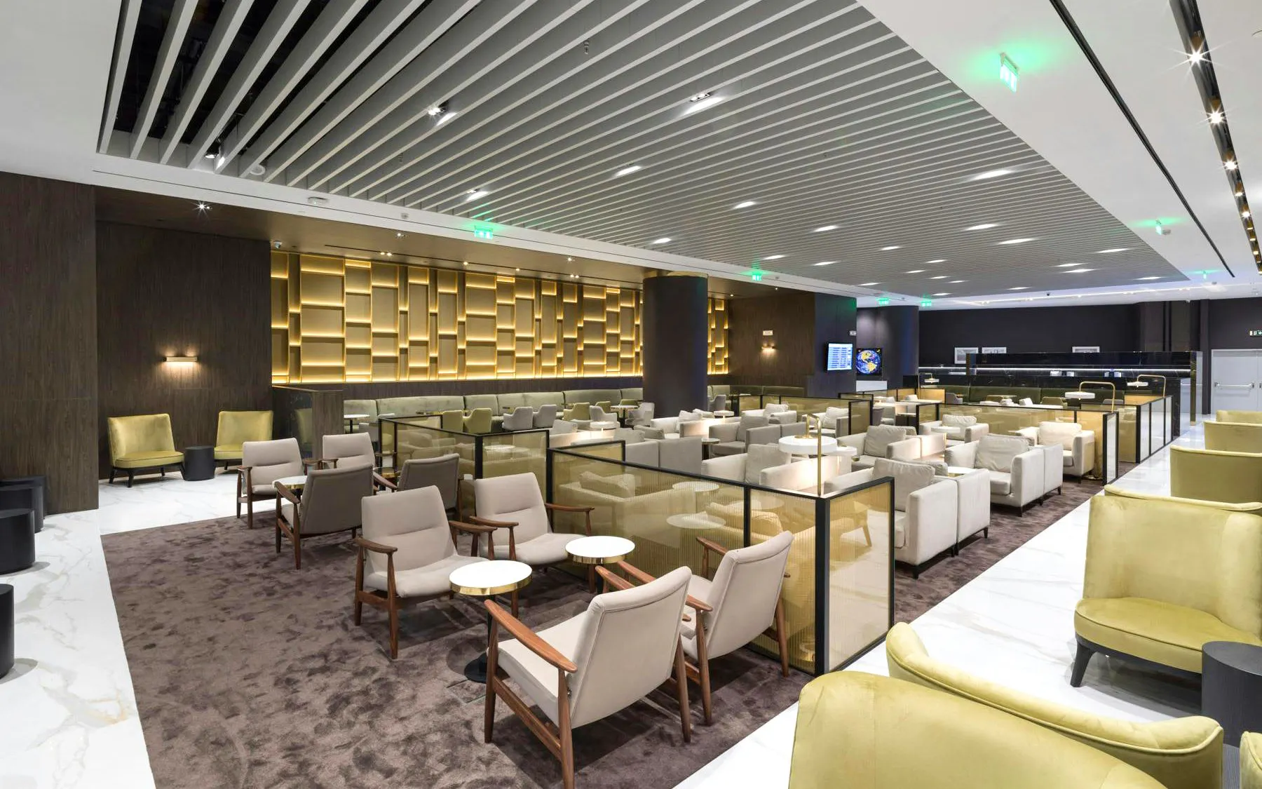 Goldair Handling Lounge seating area at Athens International Airport Hall B.