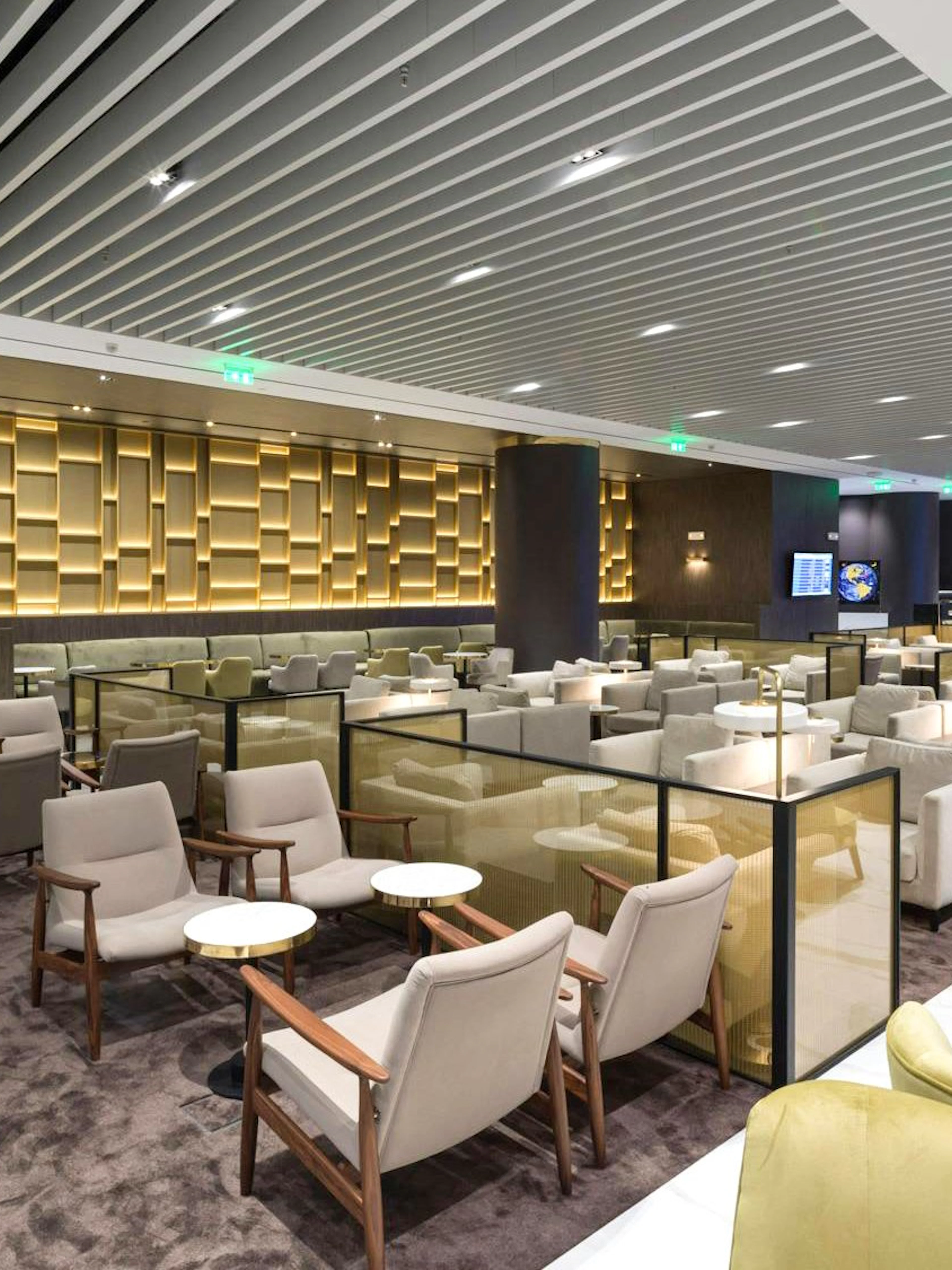 Goldair Handling Lounge seating area at Athens International Airport Hall B.