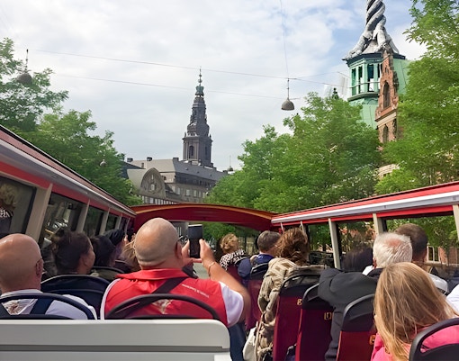 Tourists on HOHO tour bus, Copenhagen