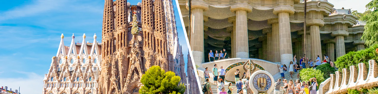 Combo: biglietti d'ingresso con host al Parc Güell e alla Sagrada Familia
