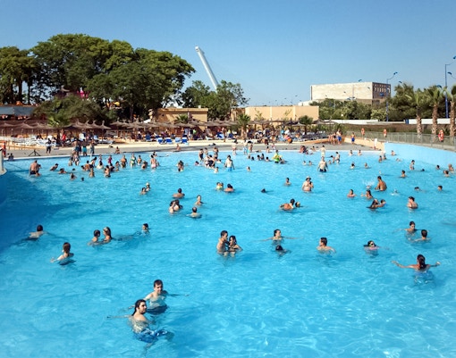 Quetzal Beach water ride at Isla Magica theme park, Seville, Spain.