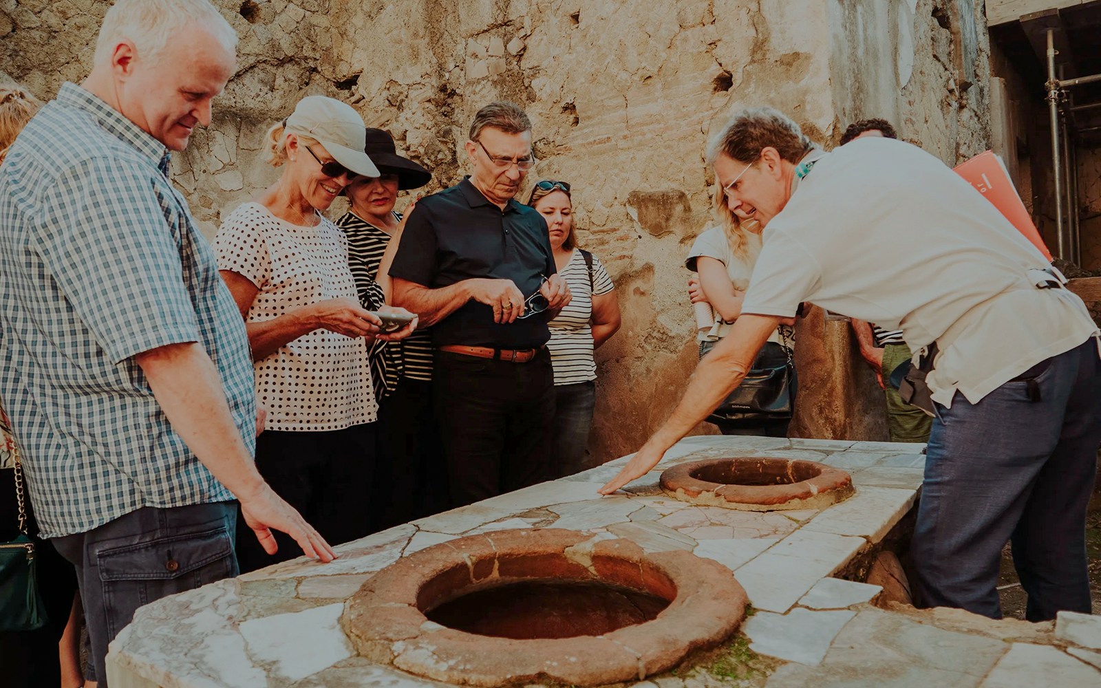 Expert guidance at Herculaneum tour