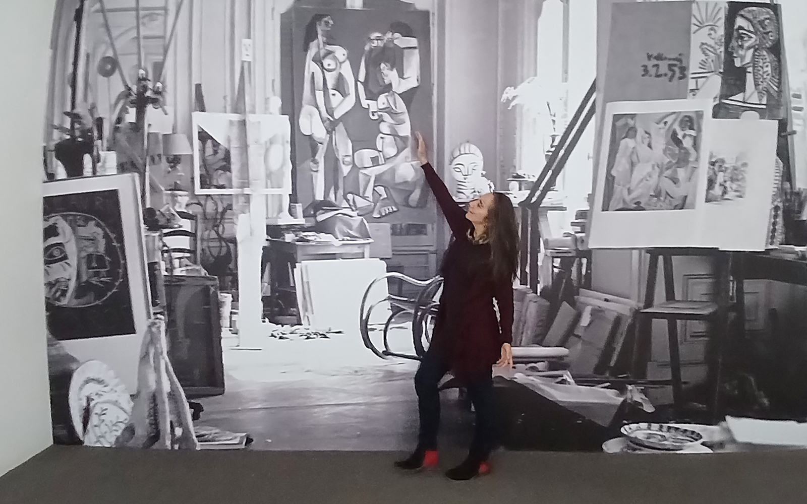 Picasso Museum Malaga with visitors exploring Photographic Archive